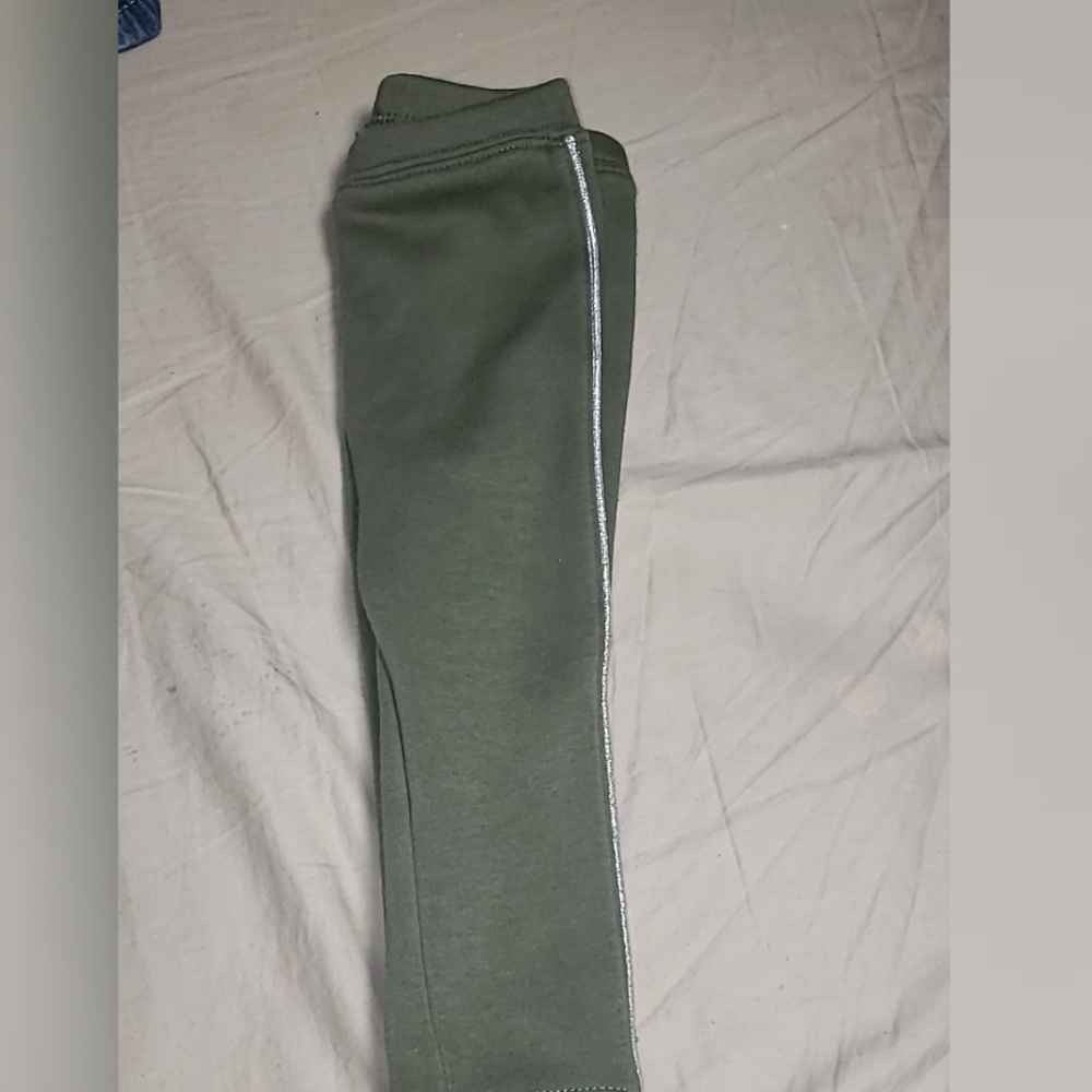 Old Navy  Green With Silver line Sweat Pants Girls